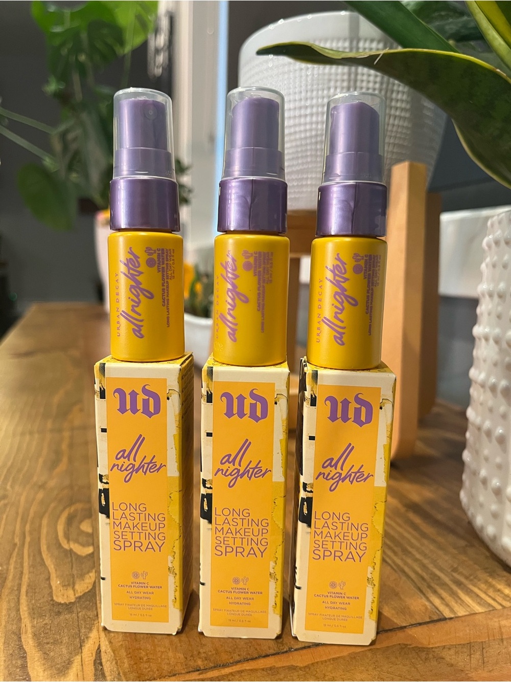 THREE Urban Decay All Nighter Makeup Setting Spray — 15 mL each